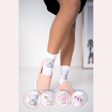 Skarpetki dziewczęce z nadrukiem 40 den Hannah