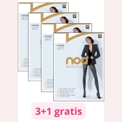 Zestaw 4 rajstop z satynowym połyskiem #DIVERSE 100 den 3+1 gratis