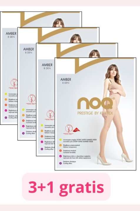 Zestaw 4 rajstop ultracienkich #AMBER 8 den 3+1 gratis