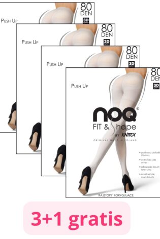 Zestaw 4 kryjących rajstop korygujących #PUSH UP 80 den 3+1 gratis