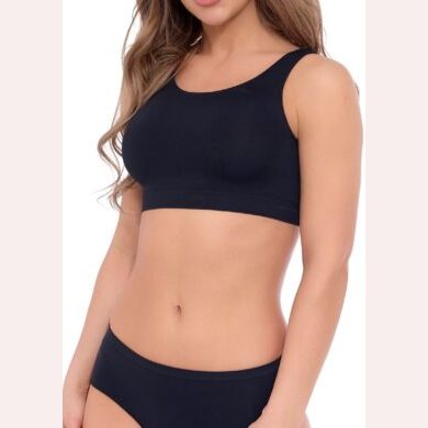 Bezszwowy tank top damski Brookie nero