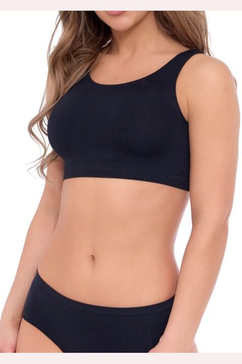 Bezszwowy tank top damski Brookie nero