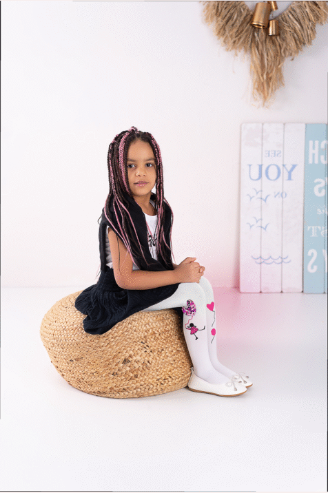 Rajstopy dziewczęce z aplikacją #BALLOONS