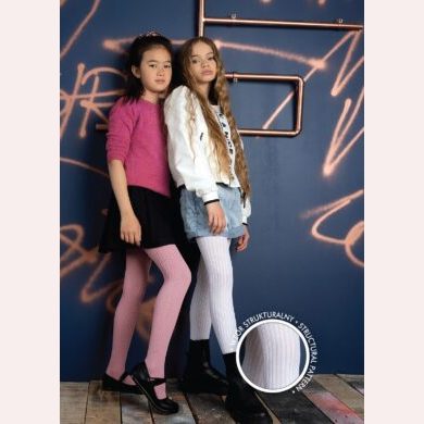 Rajstopy dziewczęce ze wzorem #Braid DR2229