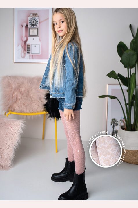 Rajstopy dziewczęce koronkowe 20 den Charlotte