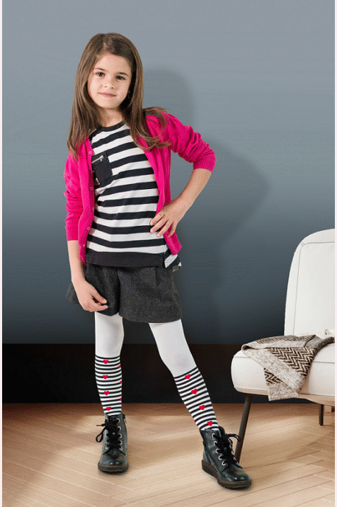 Rajstopy dziewczęce wzorzyste #CAMILA