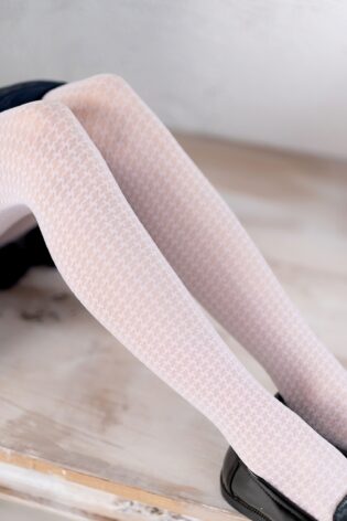 Rajstopy dziewczęce w pepitkę 30 den Chicca Junior