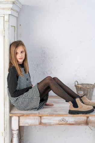 Rajstopy dziewczęce w pepitkę 30 den Chicca Junior