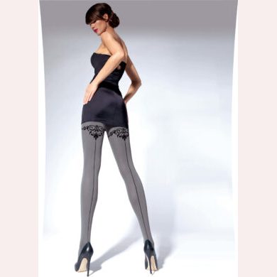 Rajstopy wzorzyste #Decco 21209