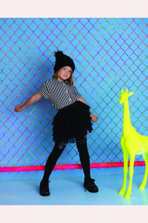 Rajstopy dziewczęce z doklejanymi dżetami #DOGGY