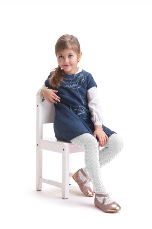 Rajstopy dziewczęce wiskozowe w romby Domino