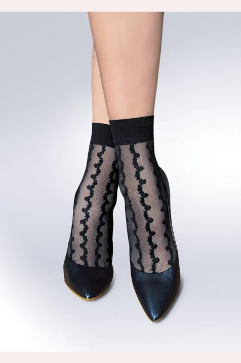 Skarpetki ze wzorem na siateczce Eden