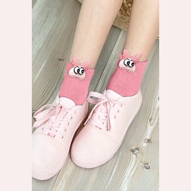 Dziewczęce skarpetki bambusowe z aplikacją #HALLE