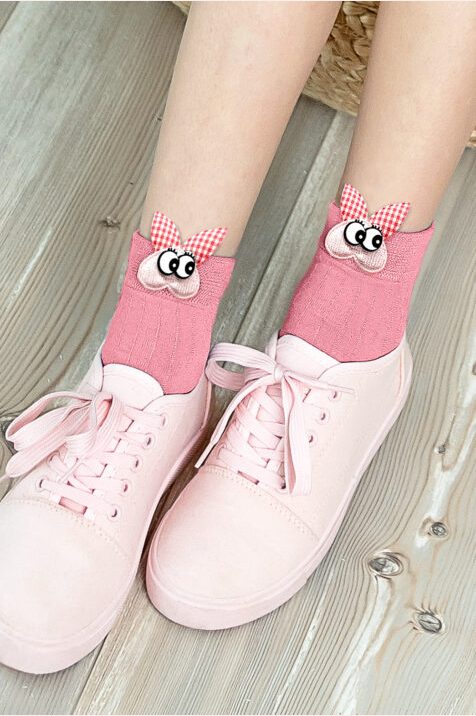 Dziewczęce skarpetki bambusowe z aplikacją #HALLE