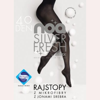 Rajstopy z mikrofibry #FRESH SILVER z jonami srebra
