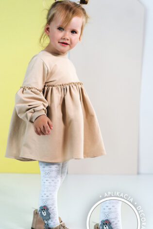 Rajstopy dziewczęce wiskozowe z aplikacją Kira