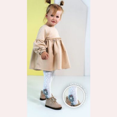 Rajstopy dziewczęce wiskozowe z aplikacją Kira