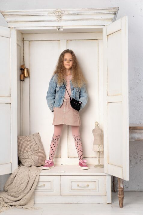 Rajstopy dziecięce z mikrofibry Leo Dots