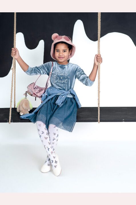 Rajstopy dziewczęce z nadrukiem motylka #Mariposa