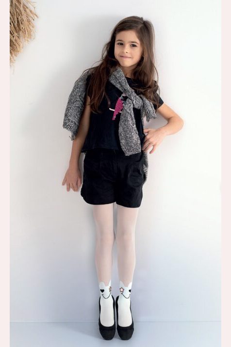 Rajstopy dziewczęce z nadrukiem #MINY