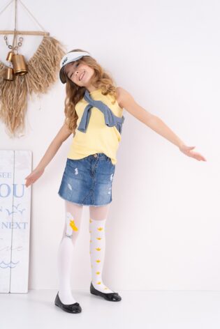 Rajstopy dziewczęce z aplikacja #PIPPEN