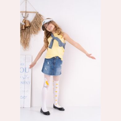 Rajstopy dziewczęce z aplikacja #PIPPEN