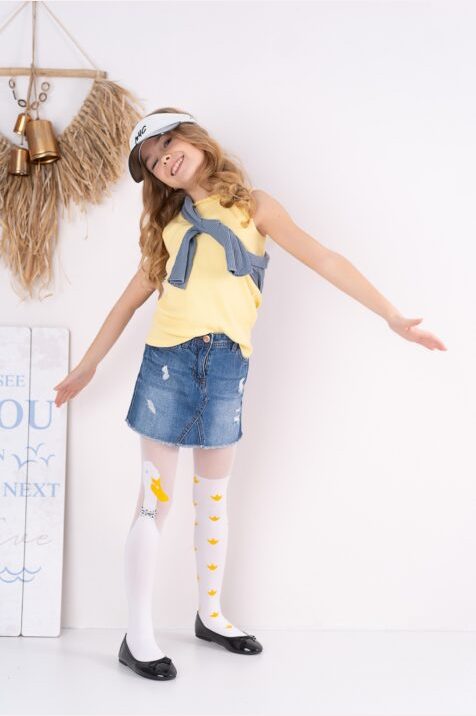 Rajstopy dziewczęce z aplikacja #PIPPEN