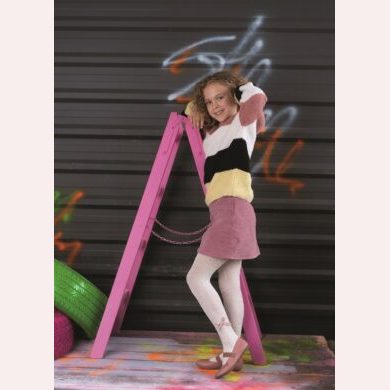 Rajstopy dziewczęce wiskozowe z doszytą kokardką Rosie