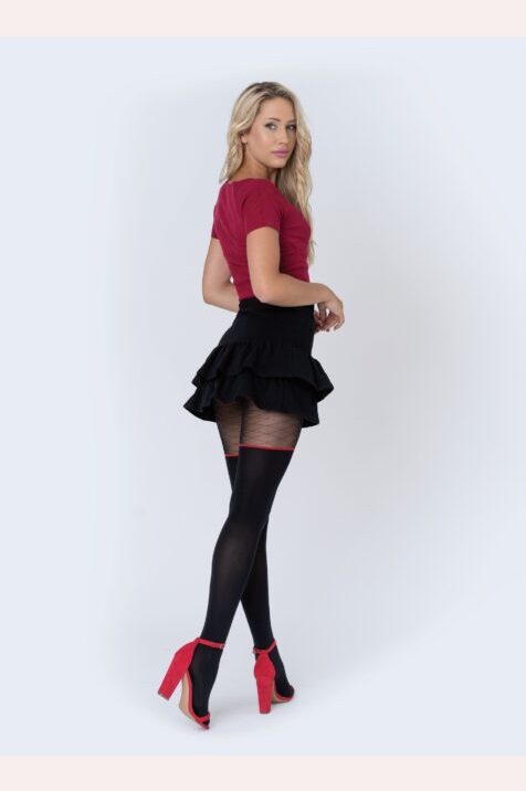 Wzorzyste damskie rajstopy z fantazyjnym wzorem SURPRISE