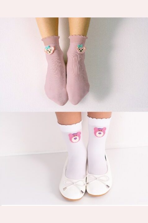 Skarpetki dziewczęce z aplikacją #TANTAN