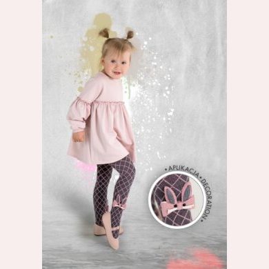 Rajstopy wiskozowe z aplikacją Violet