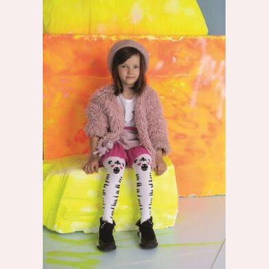 Dziewczęce rajstopy z motywem zebry #Zappa