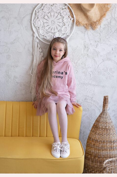 Rajstopy dziewczęce w błyszczące kropki #Zojka