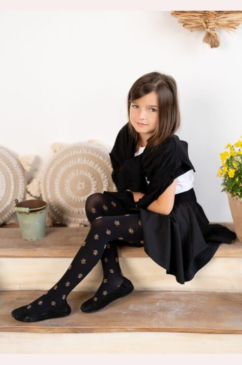 Dziecięce rajstopy z wzorem w pierniczki GINGERPOP