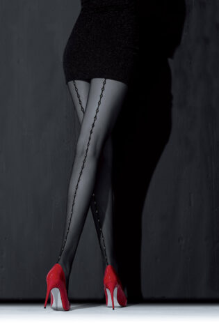 Rajstopy ze szwem z lureksem Loreley