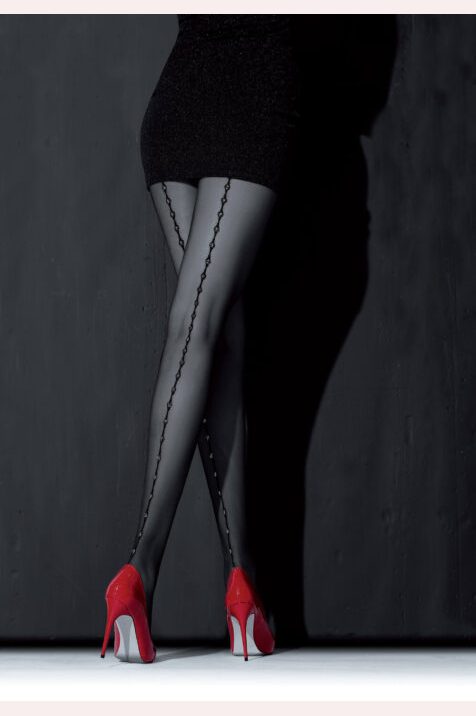 Rajstopy ze szwem z lureksem Loreley