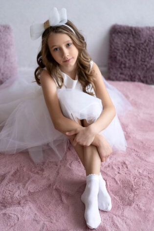 Skarpetki dziewczęce w błyszczące kropeczki 40 den Kelly