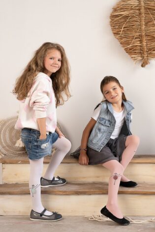 Dziecięce rajstopy z mikrofibry z doszytą aplikacją LINE DANCER