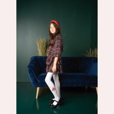 Rajstopy dziecięce wzorzyste z motywem świątecznym CHRISTMAS TREE