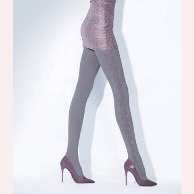 Rajstopy z wzorzystym łampasem 50den Pepper