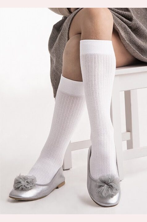 Podkolanówki dziewczęce wiskozowe w prążek Molly