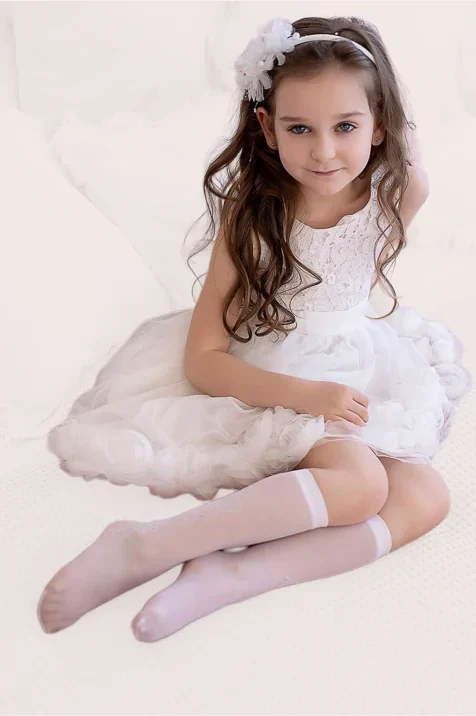 Podkolanówki dziewczęce z połyskującą nitką 20 den Emma