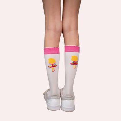 Podkolanówki z Kolorową Kokardką