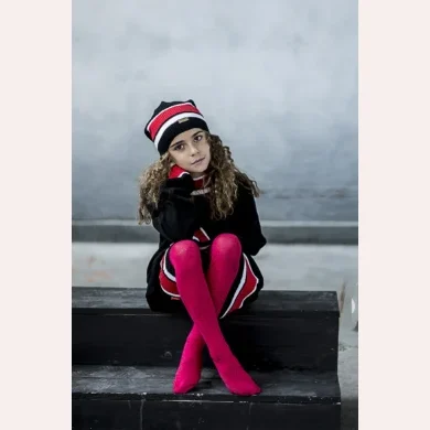 Rajstopy dziewczęce wiskozowe w kwiaty Bianka