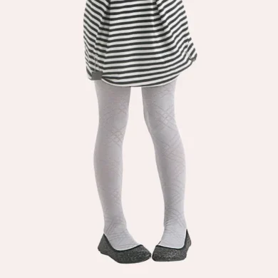 Rajstopy dziewczęce wiskozowe z geometrycznym wzorem Brenda