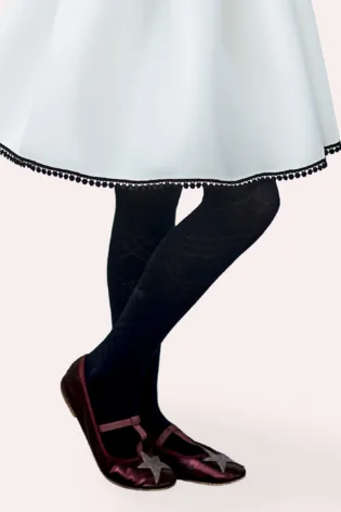 Rajstopy dziewczęce wiskozowe z geometrycznym wzorem Brenda