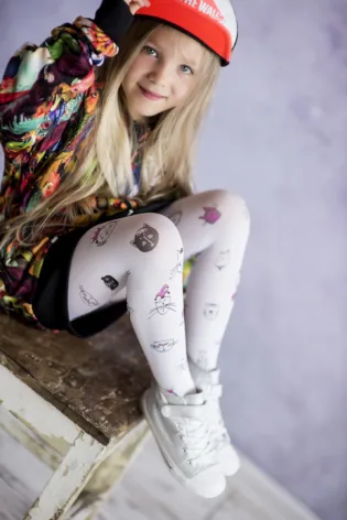 Rajstopy dziewczęce w koty 40 den Crazy Cat