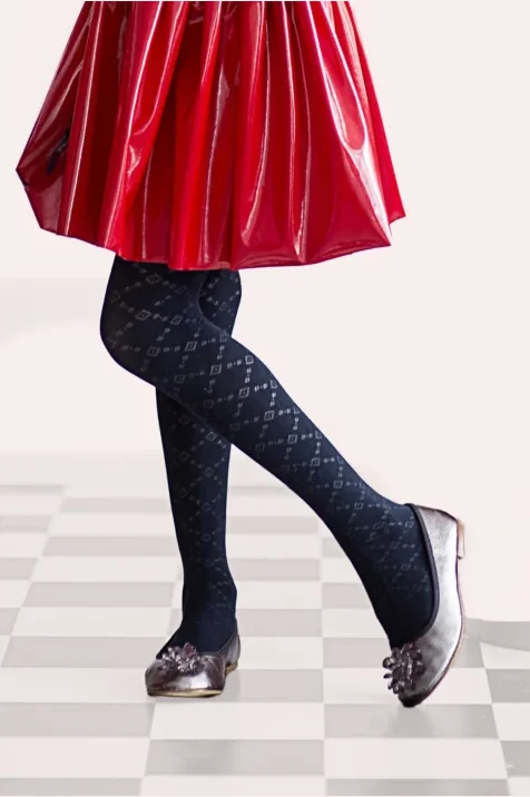 Rajstopy dziewczęce wzorzyste 40 den Emi