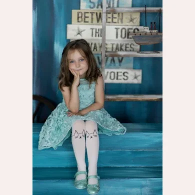 Rajstopy dziewczęce z motywem kota 40 den Fifi