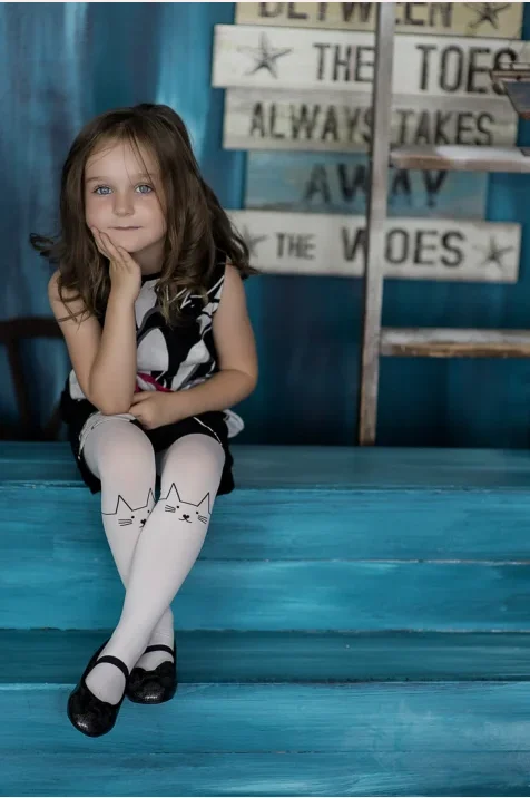 Rajstopy dziewczęce z motywem kota 40 den Fifi